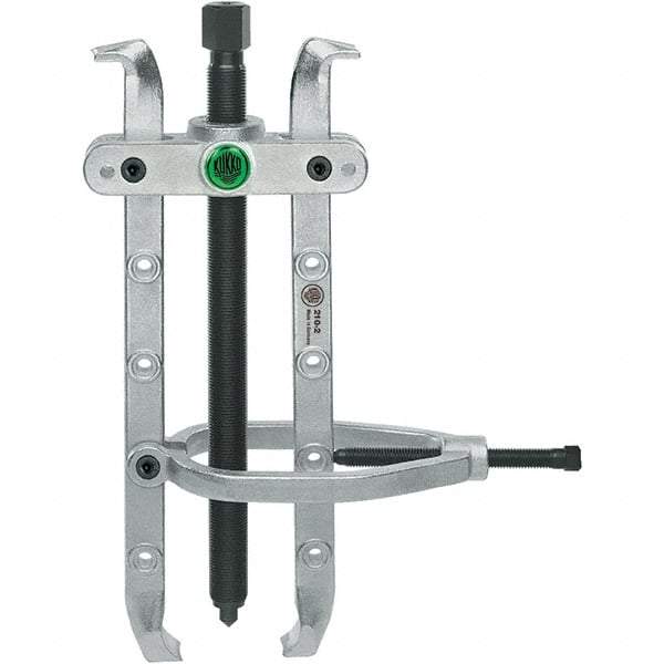 KUKKO - 2 Jaw, 1-1/2" to 5-3/8" Spread, 8-1/2 Ton Capacity, Reversible Puller - 10-5/8" Reach, For Bearings, Gears, Discs - A1 Tooling