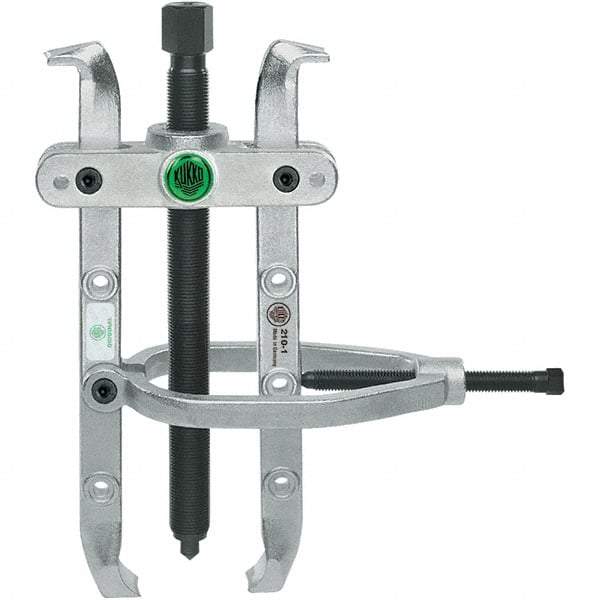 KUKKO - 2 Jaw, 1-1/2" to 3-3/4" Spread, 5-1/2 Ton Capacity, Reversible Puller - 6-3/4" Reach, For Bearings, Gears, Discs - A1 Tooling