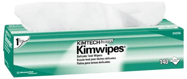 Kimtech - Dry Clean Room/Lab/Critical Task Wipes - Pop-Up, 16-5/8" x 14-3/4" Sheet Size, White - A1 Tooling