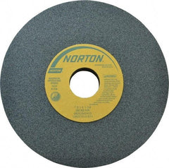 Norton - 7" Diam x 1-1/4" Hole x 1" Thick, I Hardness, 80 Grit Surface Grinding Wheel - Silicon Carbide, Type 1, Medium Grade, 3,600 Max RPM, Vitrified Bond, No Recess - A1 Tooling