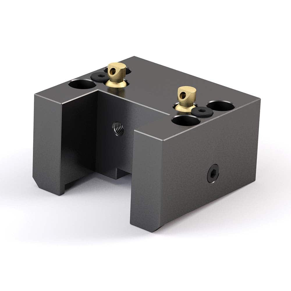 Global CNC Industries - Turret & VDI Tool Holders; Type: Hwacheon OD Turning Block ; Clamping System: 74mm X 30mm ; Tool Axis: OD ; Through Coolant: No ; Outside Diameter (Decimal Inch): 1.0000 ; Additional Information: 4 Mounting Holes - Exact Industrial Supply