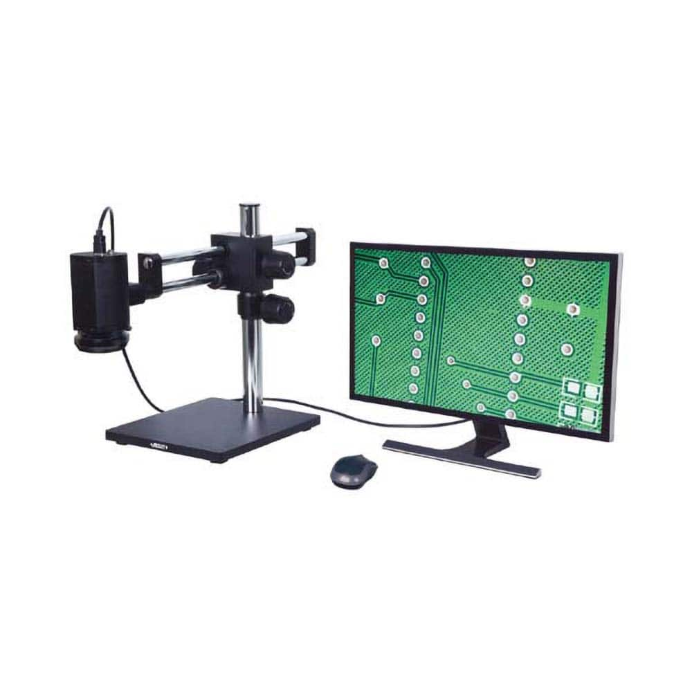 Insize USA LLC - Microscopes; Microscope Type: Digital ; Minimum Magnification: 1.8x ; Maximum Magnification: 27.5x ; Light Source: LED ; Working Distance (Inch): 4 ; Overall Length (Inch): 20 - Exact Industrial Supply