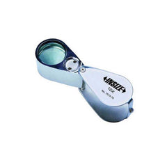 Insize USA LLC - Handheld Magnifiers; Minimum Magnification: 10x ; Maximum Magnification: 10x ; Lens Shape: Round ; Lens Diameter (mm): 21.00 ; Lens Diameter (Decimal Inch): 55/64 ; Lens Diameter (Inch): 55/64 - Exact Industrial Supply