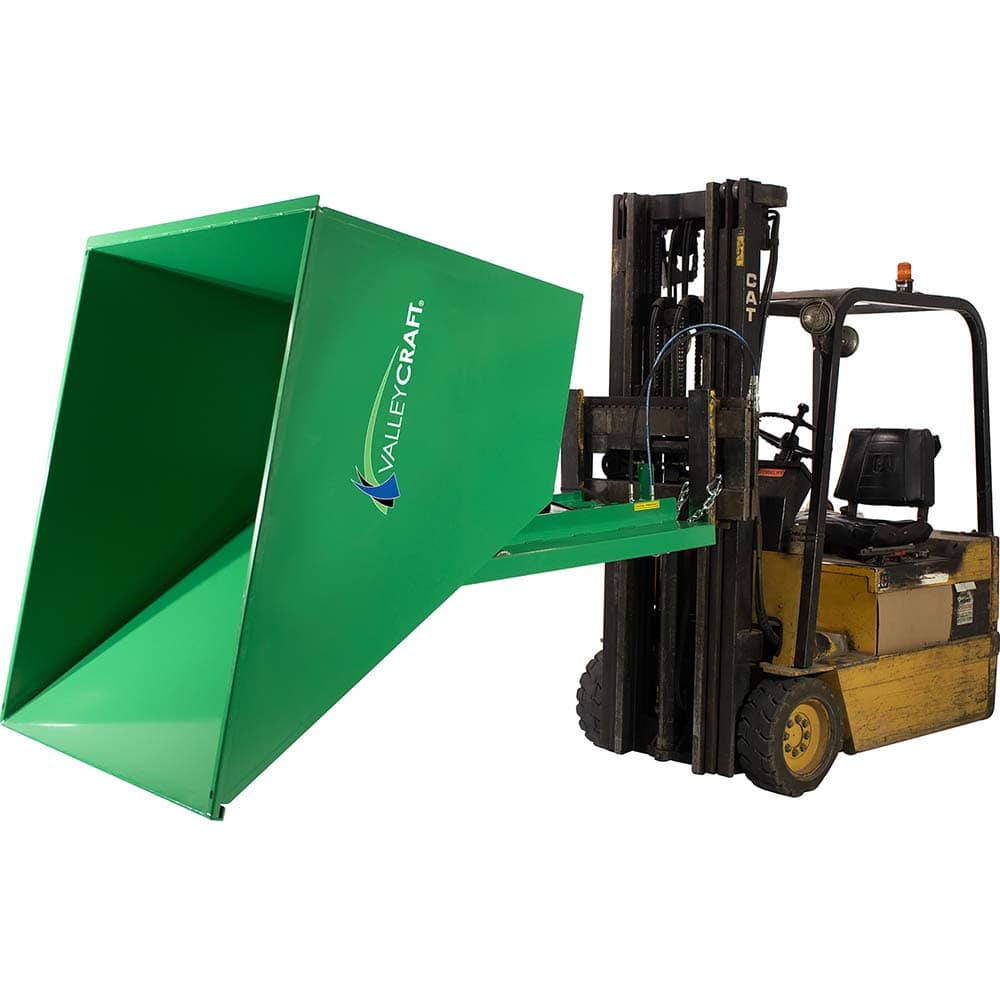 Valley Craft - Hoppers & Basket Trucks; Type: Self-Dumping Hopper ; Load Capacity (Lb.): 4000.000 ; Width (Inch): 57 ; Length (Inch): 69 ; Height (Inch): 52 ; Material: Steel - Exact Industrial Supply