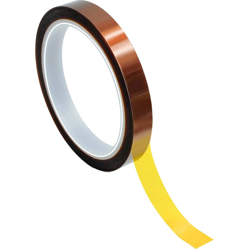 Bertech - Film Tape; Material Type: Polyimide ; Thickness (mil): 2.0000 ; Color: Amber ; Adhesive Material: Silicone ; Width (Inch): 5/8 ; Length (Feet): 108.000 - Exact Industrial Supply