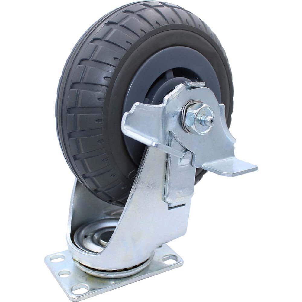 Snap-Loc - Specialty Casters; Type: Caster ; Style: Swivel w/Brake ; Mount: Stem ; Load Capacity (Lb.): 400.000 ; Wheel Diameter: 6 (Inch); Wheel Width: 1-5/8 (Inch) - Exact Industrial Supply