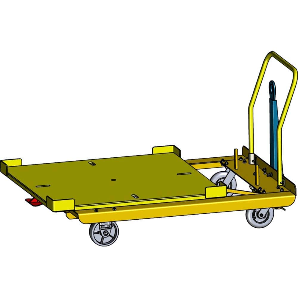 Hovair - Carts; Type: Rotate Cart ; Load Capacity (Lb.): 2500.000 ; Width (Inch): 50 ; Length (Inch): 50 ; Height (Inch): 13 ; Material: Steel - Exact Industrial Supply