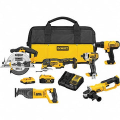 DeWALT - Cordless Tool Combination Kits Voltage: 20 Tools: 1/2" Drill/Driver; Reciprocating Saw; 6-1/2" Circular Saw; Oscillating Multi-Tool - A1 Tooling