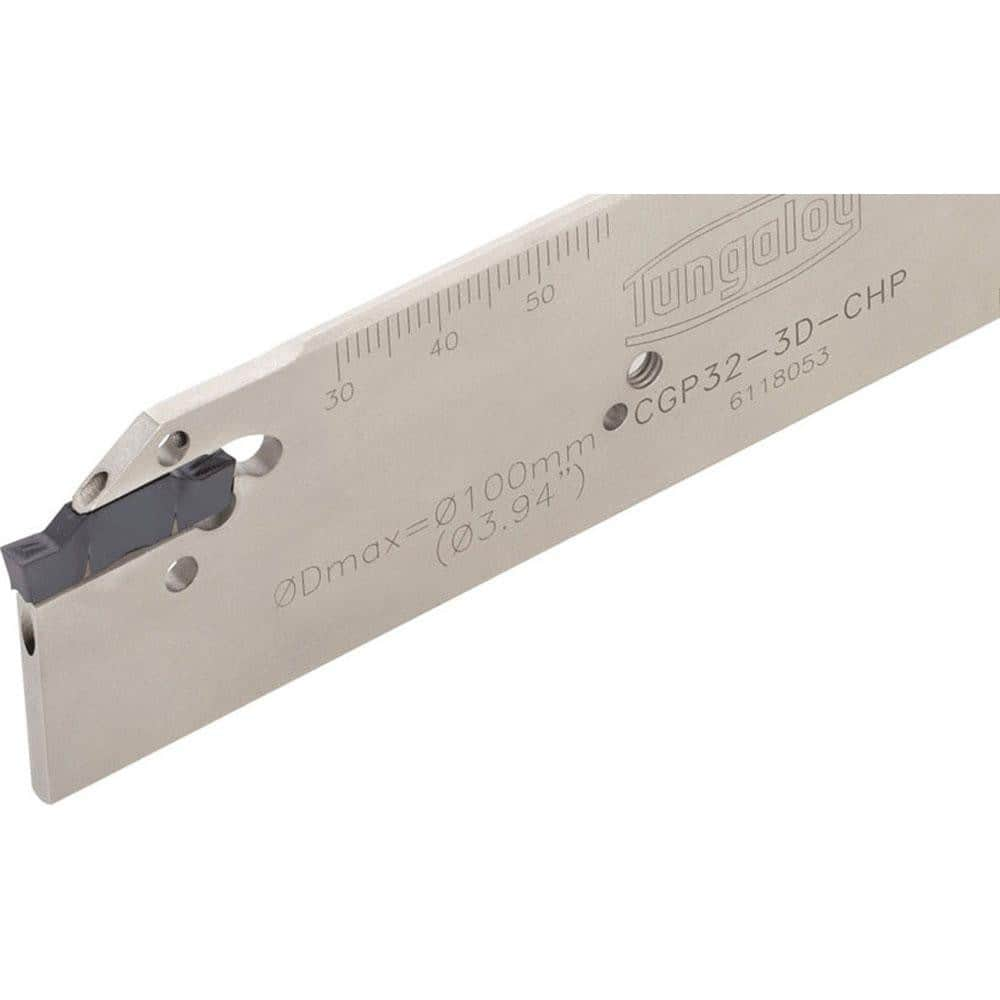 Indexable Cut-Off Blades; End Type: Double; Hand: Neutral; Blade Height (Decimal Inch): 1.2600; Blade Width (Decimal Inch): 0.0985; Blade Overall Length (Decimal Inch): 5.9060; Blade Overall Length (mm): 150.01; Blade Style: CGP; Compatible Insert Style: