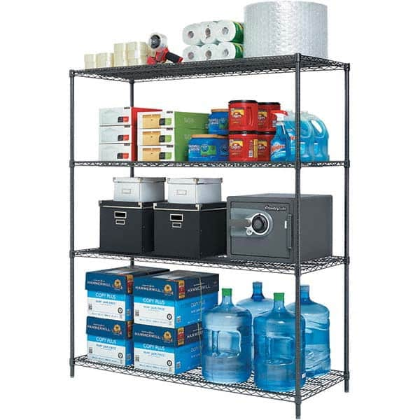 Starter Unit Wire Shelving: 1,000 lb Shelf Capacity, 4 Shelves 60″ Wide, 24″ Deep, 72″ High