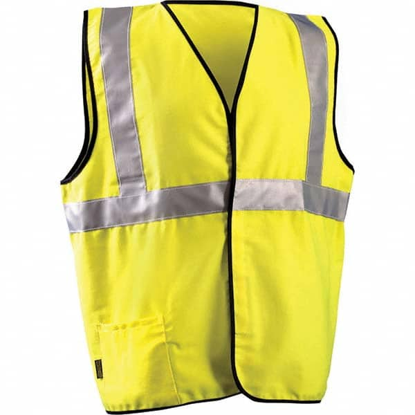 OccuNomix - Size 4X/5X L Flame Resistant Hi-Vis Yellow Solid General Purpose High Visibility Vest - A1 Tooling