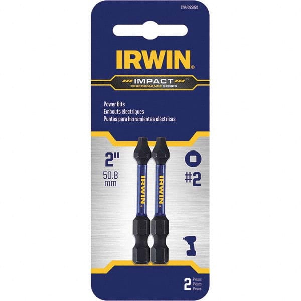 Irwin - Power & Impact Screwdriver Bit Sets Point Type: Square Drive Size: 1/4 Hex - A1 Tooling