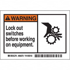 Brady - Safety & Facility Labels Message Type: Accident Prevention Header: WARNING - A1 Tooling