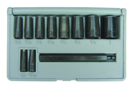 11 Pc. Gasket Hole Punch Set - Long Driving Mandrel & 1/4; 5/16; 3/8; 7/16; 1/2; 9/16; 5/8; 3/4; 7/8; 1" - A1 Tooling