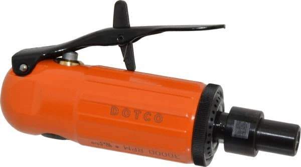 Dotco - 1/4" Collet, Straight Handle, Air Straight Die Grinder - 30,000 RPM, Front Exhaust, 16 CFM, 0.3 hp, 90 psi, 1/4" Inlet - A1 Tooling