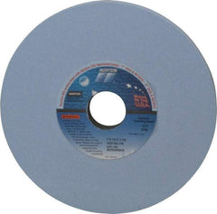 Norton - 7" Diam x 1-1/4" Hole x 1/2" Thick, J Hardness, 100 Grit Surface Grinding Wheel - Ceramic, Type 1, Fine Grade, 3,600 Max RPM, Vitrified Bond, No Recess - A1 Tooling