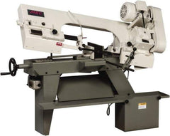 Vectrax - 7 x 12" Max Capacity, Manual Step Pulley Horizontal Bandsaw - 110 Volts, 3/4 hp, 1 Phase - A1 Tooling