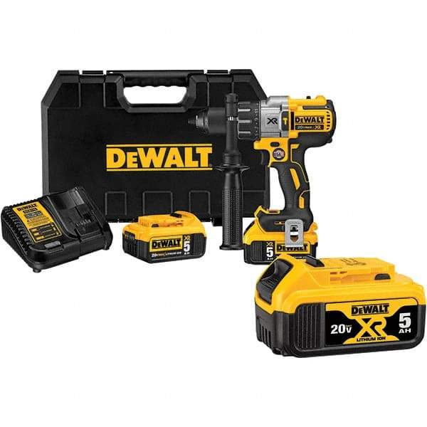 DeWALT - 20 Volt 1/2" Keyless Chuck Cordless Hammer Drill - 0 to 38,250 BPM, 0 to 2,000 RPM, Reversible - A1 Tooling