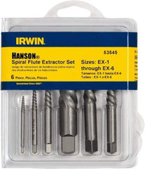 Irwin - Bolt Extractor Sets - MP #1,2,3,4,5,6 6PC SCREW EXTRACTOR SET - A1 Tooling