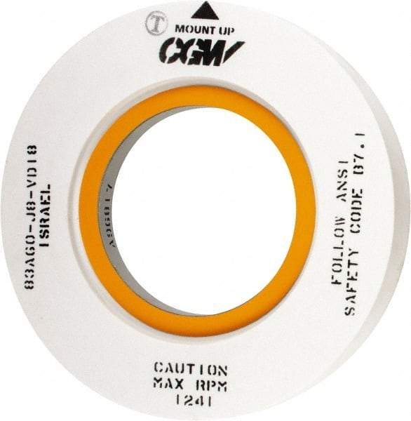 Camel Grinding Wheels - 20" Diam x 10" Hole x 3" Wide Centerless & Cylindrical Grinding Wheel - 60 Grit, Aluminum Oxide, Type 7, Medium Grade, Vitrified Bond, Two Side Recess - A1 Tooling