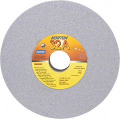 Norton - 7" Diam x 1-1/4" Hole x 5/8" Thick, I Hardness, 60 Grit Surface Grinding Wheel - Aluminum Oxide, Type 1, Medium Grade, 3,600 Max RPM, Vitrified Bond, No Recess - A1 Tooling