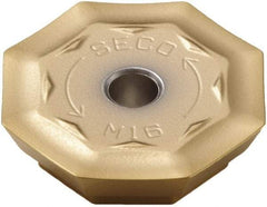 Seco - OFER070405 M16 Grade F40M Carbide Milling Insert - TiAlN/TiN Finish, 0.18" Thick, 0.706" Inscribed Circle - A1 Tooling