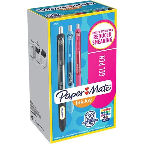 Paper Mate - Pens & Pencils Type: Retractable Gel Color: Blue; Black; Red; Green; Lime; Bright Blue; Slate Blue; Berry; Purple; Pink; Cocoa; Yellow; Teal; Orange - A1 Tooling