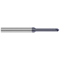 Harvey Tool - 1/16" Diam 60°/120° 2-Flute Single End Solid Carbide Chamfer Mill - Exact Industrial Supply