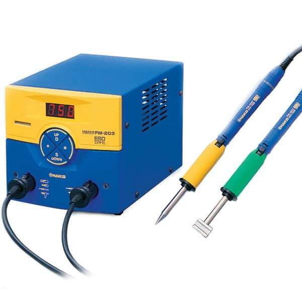 Hakko - Soldering Stations Type: Dual Port Soldering System w/ One Soldering Handpiece Power Range/Watts: 140W - Exact Industrial Supply