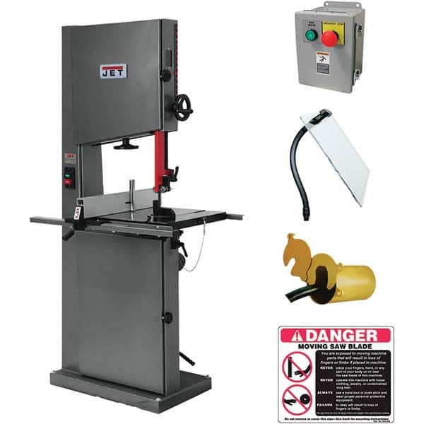 Vertical Bandsaw: Step Pulley Drive, 12″ Height Capacity 1 Phase, 115 & 230V, 1.5 hp, 19″ Table Length, 19″ Table Width