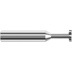 Woodruff Keyseat Cutter: 0.125″ Cut Dia, 0.062″ Cut Width, 1/8″ Shank Dia, Staggered Tooth 1-1/2″ OAL, 6 Teeth, Solid Carbide