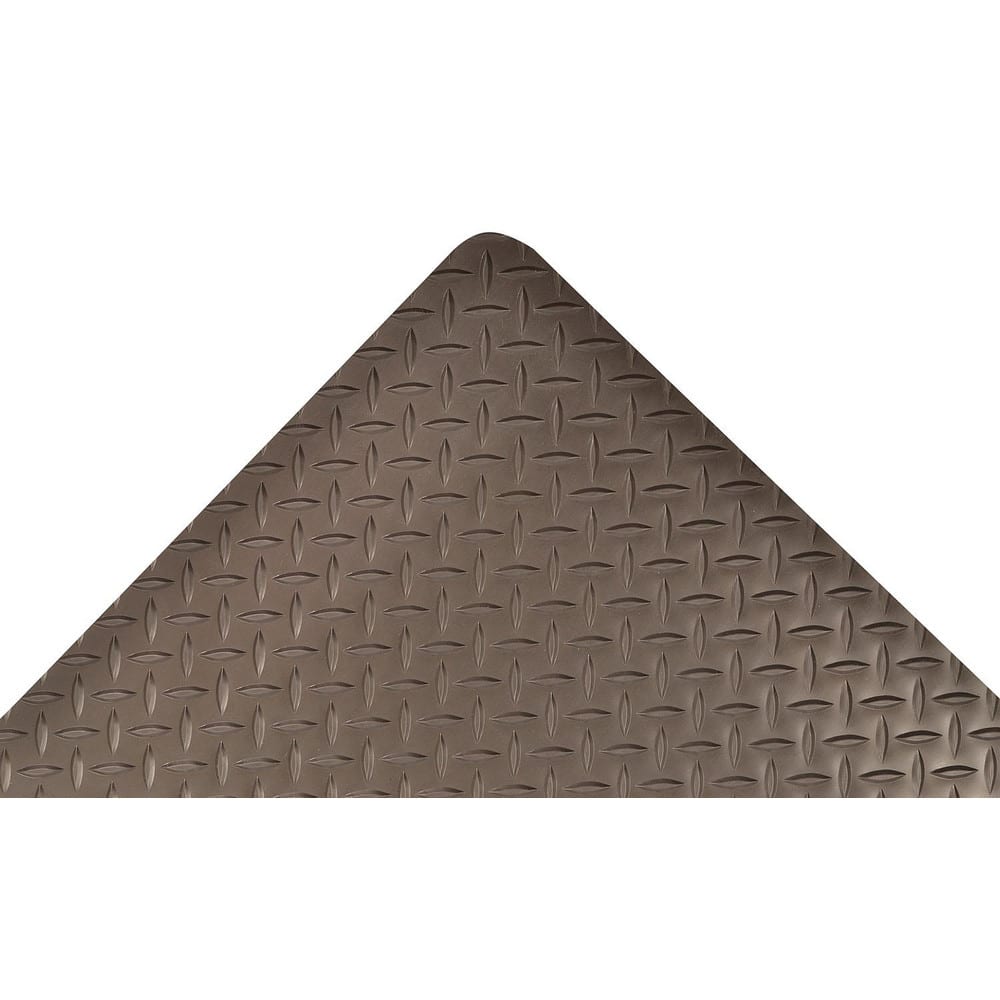 Anti-Fatigue Mat:  900.0000″ Length,  48.0000″ Wide,  1″ Thick,  Nitrile Rubber,  Beveled Edge,  Heavy Duty Diamond Plates,  Black,  Dry