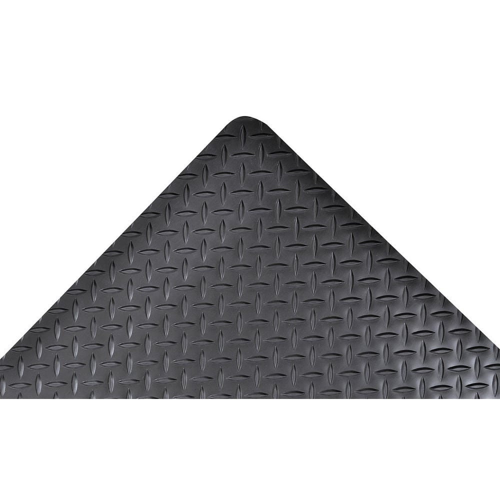 Anti-Fatigue Mat:  144.0000″ Length,  36.0000″ Wide,  1″ Thick,  Vinyl,  Beveled Edge,  Heavy Duty Diamond Plates,  Gray,  Dry