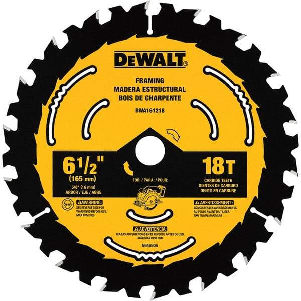 DeWALT - Wet & Dry-Cut Saw Blades   Blade Diameter (Inch): 6-1/2    Blade Material: Tungsten Carbide-Tipped - A1 Tooling