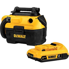 DeWALT - 2 Gal Plastic Tank, Electric & Battery Powered Wet/Dry Vacuum - 120 VAC & 18/20 Volt, 5' Hose Fitting, Cordless, HEPA Filter, Accessories Included - A1 Tooling