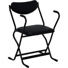 Vestil - 20-1/2" Wide x 28" High, Vinyl Folding Chair - Black - A1 Tooling