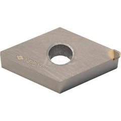 Turning Insert:  DNMA432RH NPD10,  Polycrystalline Diamond Uncoated Finish,  Neutral,  0.0748″ Long,  0.0315″ Corner Radius,  55.0 &deg N/A Diamond,  Series  NPD10