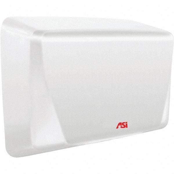 ASI-American Specialties, Inc. - 1000 Watt White Finish Electric Hand Dryer - 115-120 Volts, 10.4 Amps, 10-5/8" Wide x 8-15/32" High x 4" Deep - A1 Tooling