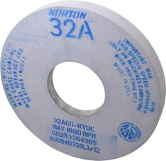 Norton - 14" Diam x 5" Hole x 1-1/2" Thick, K Hardness, 60 Grit Surface Grinding Wheel - Aluminum Oxide, Type 5, Medium Grade, 1,800 Max RPM, Vitrified Bond, One-Side Recess - A1 Tooling