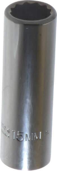 Proto - 3/8" Drive, Deep Hand Socket - 12 Points, 2-3/4" OAL, Chrome Finish - A1 Tooling