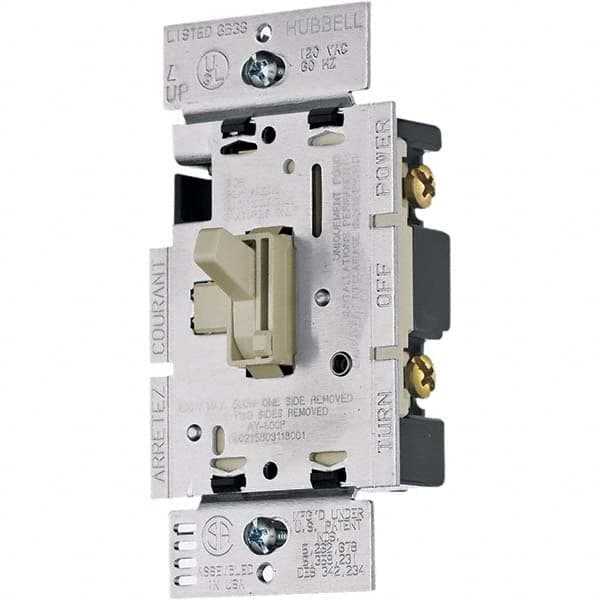 Hubbell Wiring Device-Kellems - 3 Pole, 120 VAC, 5 Amp, Residential Grade Toggle Dimmer Switch - A1 Tooling