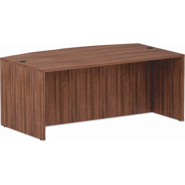 ALERA - Office Desks Type: Bow Front Desk Sheel Color: Modern Walnut - A1 Tooling