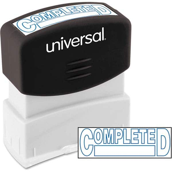 UNIVERSAL - Pre-inked Stock Stamps Type: Message Message: COMPLETED - A1 Tooling