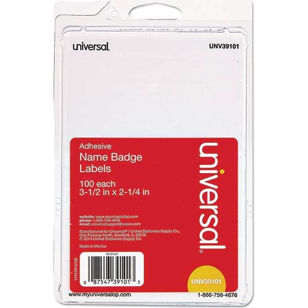 UNIVERSAL - Labels, Ribbons & Tapes Type: Badges Color: White - A1 Tooling