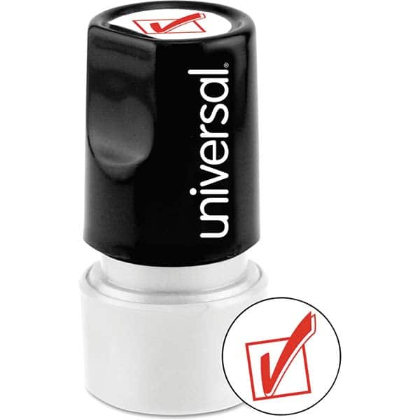 UNIVERSAL - Pre-inked Stock Stamps Type: Message Message: CHECK MARK (ICON) - A1 Tooling