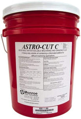 Monroe Fluid Technology - Astro-Cut C, 5 Gal Pail Cutting & Grinding Fluid - Water Soluble, For CNC Milling, Drilling, Tapping, Turning - A1 Tooling