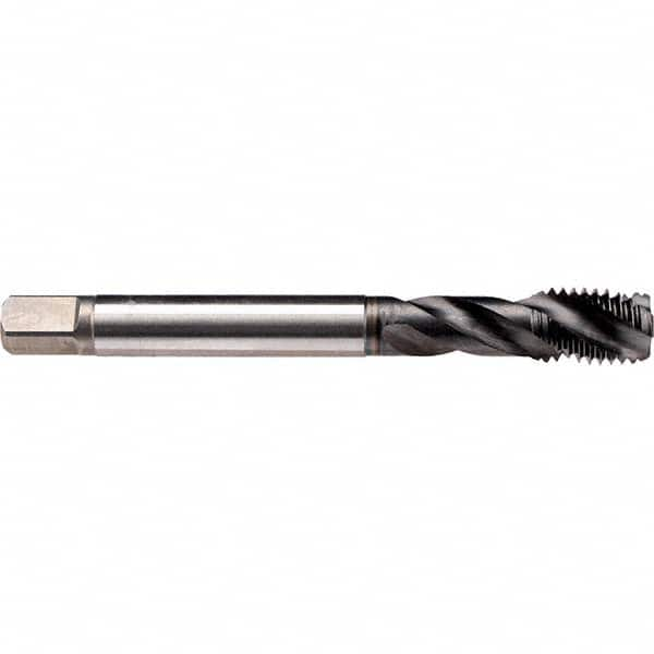 Spiral Flute Tap: 5/8-11, UNC, 2 Flute, Modified Bottoming, 3B Class of Fit, Cobalt, GLT-8 Finish 1.063″ Thread Length, 4.331″ OAL, Right Hand Flute, Right Hand Thread, H4, Series CU50S810