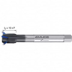 Emuge - M10x1.00 Metric Fine 6H 0 Flute GLT-1 Finish Powdered Metal Spiral Point Tap - A1 Tooling