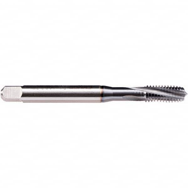 Spiral Flute Tap: #5-44, UNF, 2 Flute, Modified Bottoming, 3B Class of Fit, Cobalt, TICN Finish Right Hand Flute, Right Hand Thread, H2, Series BU459611