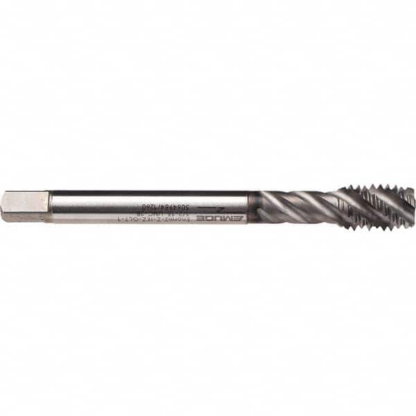 Spiral Flute Tap: 9/16-12, UNC, 4 Flute, Modified Bottoming, 2B Class of Fit, Cobalt, GLT-1 Finish 4.331″ OAL, Right Hand Flute, Right Hand Thread, H6, Series CU99C400